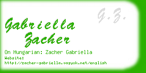 gabriella zacher business card